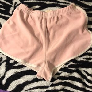 velvet pink shorts
